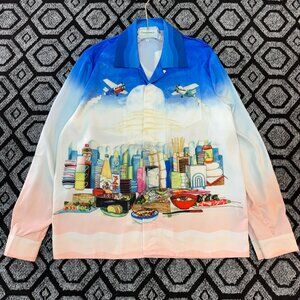 Casablanca Casa Cafe Silk Printed Shirt